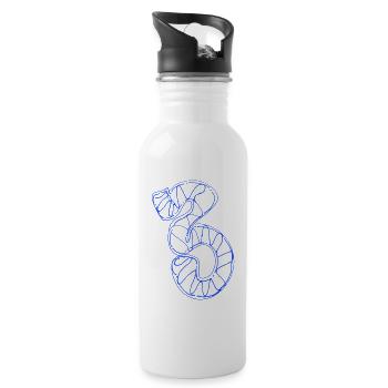 Favorite number 3 - Water bottle with straw - white - Right