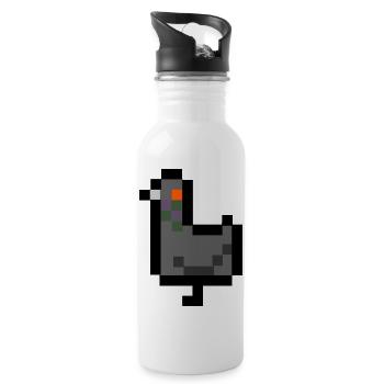 pigeon pixel - Gourde avec paille intégrée - blanc - Droite