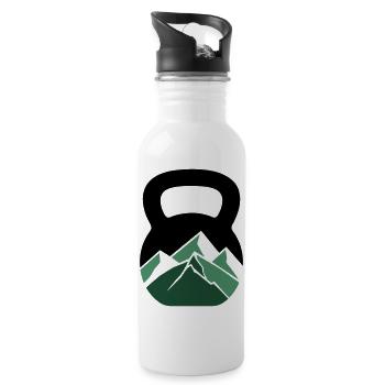 Mountain Kettlebell – Outdoor Fitness - Lift Mountains - Water bottle with straw - white - Right