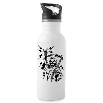 Hard Rock Hand - Trinkflasche mit integriertem Trinkhalm - Weiß - Rechts