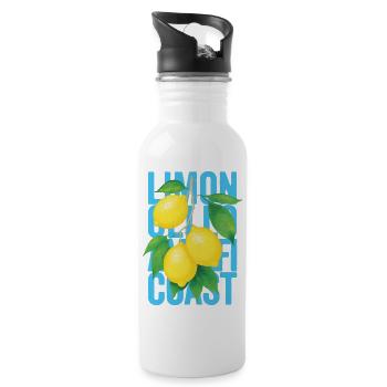 Limoncello Zitronen Amalfi Italien Sommer - Trinkflasche mit integriertem Trinkhalm - Weiß - Rechts
