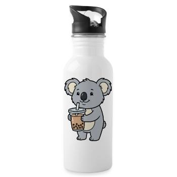 Bubble tea au koala - Gourde avec paille intégrée - blanc - Droite