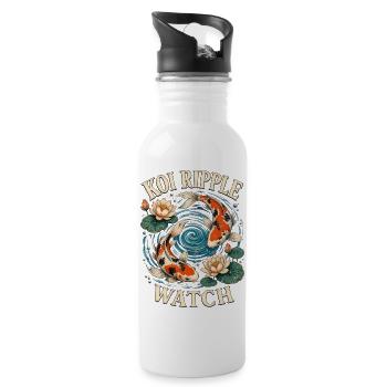 KOI RIPPLE WATCH - Trinkflasche mit integriertem Trinkhalm - Weiß - Rechts