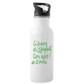 Liberi - Diffifati con Noi - Water bottle with straw - white - Right