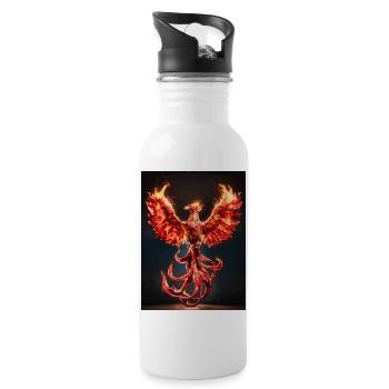 Phoenix Firecrest Burst - Water bottle with straw - white - Right