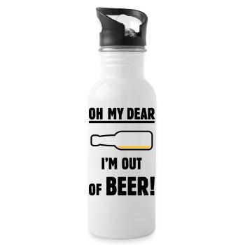 Oh My Dear – I’m Out Of Beer! (Ale Lager / POS 3C) - Water bottle with straw - white - Right