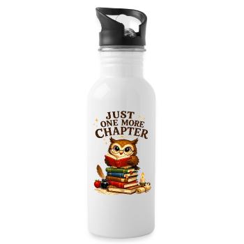 One more chapter - Water bottle with straw - white - Right