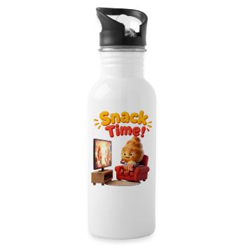 Snack time: Croissant at the cinema - Water bottle with straw - white - Right