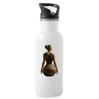 Basket Weave Sunset Dress - Water bottle with straw - white - Right