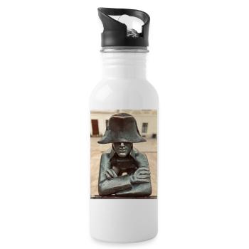Detective in a bronze hat - Water bottle with straw - white - Right