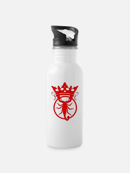 Scorpion Royal en Couronne - Gourde avec paille intégrée - blanc
