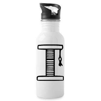Cat Cat Gift - Water bottle with straw - white - Right