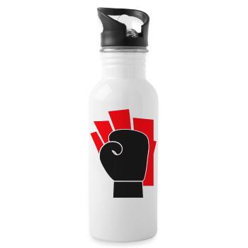 Pure fighting spirit - Water bottle with straw - white - Right