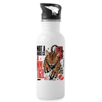Not a House Cat, A small Tiger – Predator Bengal - Water bottle with straw - white - Right