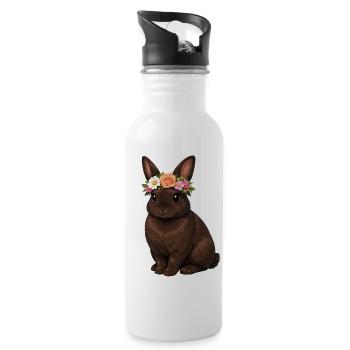 Havana Rabbit - Water bottle with straw - white - Right
