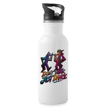 Ne pensez pas juste au graffiti de danse - Gourde avec paille intégrée - blanc - Droite