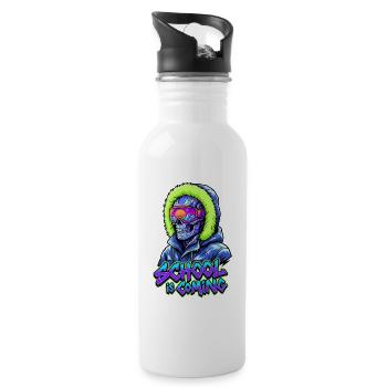 L’école arrive Parka d’hiver Cyber Skull - Gourde avec paille intégrée - blanc - Droite