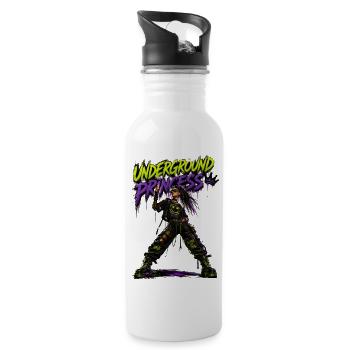 Underground Princess Neon Punk - Water bottle with straw - white - Right