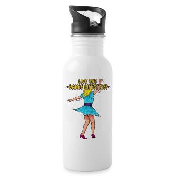 Dancing Girl - Dance Lifestyle - Water bottle with straw - white - Right