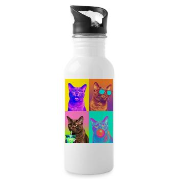 Cats Havana Cat - Water bottle with straw - white - Right