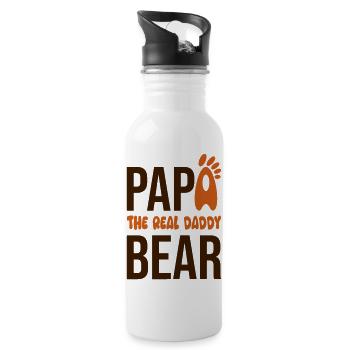 Papá Oso: El Real Daddy - Trinkflasche mit integriertem Trinkhalm - Weiß - Rechts