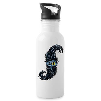 baertiger_dschinn - Trinkflasche mit integriertem Trinkhalm - Weiß - Rechts