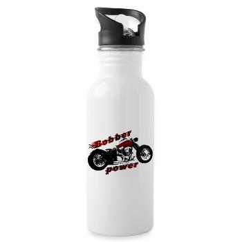 bobber Strom - Trinkflasche mit integriertem Trinkhalm - Weiß - Rechts