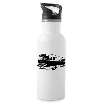 Ikarus 66 Bus Omnibus - Trinkflasche mit integriertem Trinkhalm - Weiß - Rechts