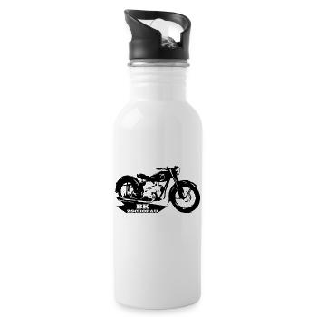 MZ BK Zschopau - Trinkflasche mit integriertem Trinkhalm - Weiß - Rechts
