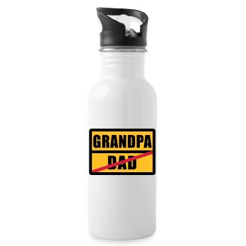 Dad - Grandpa - Trinkflasche mit integriertem Trinkhalm - Weiß - Rechts