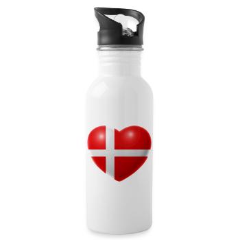 Herz (Danemark / Danemark) - Gourde avec paille intégrée - blanc - Droite