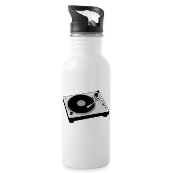 Turntable - Trinkflasche mit integriertem Trinkhalm - Weiß - Rechts