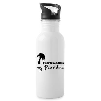 Fuerteventura Paradise - Water bottle with straw - white - Right