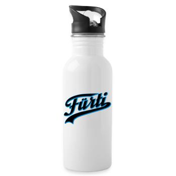 Fürti Schatten - Trinkflasche mit integriertem Trinkhalm - Weiß - Rechts