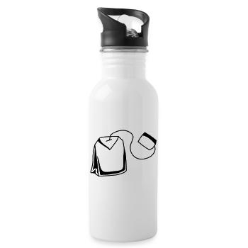 a tea bag for tea lovers - Water bottle with straw - white - Right