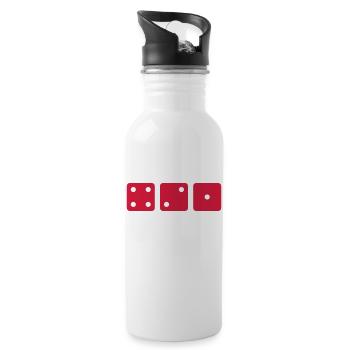 421 - Personnalisable - Gourde avec paille intégrée - blanc - Droite