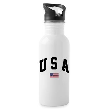 États-Unis États-Unis d’Amérique Graphique - Gourde avec paille intégrée - blanc - Droite