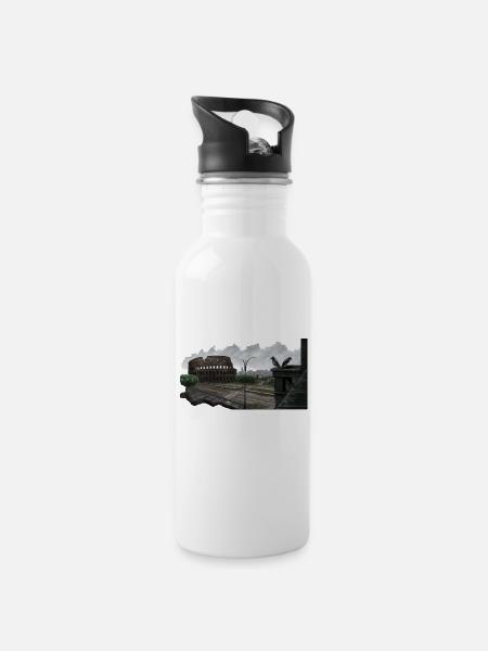 forsaken colosseo - Trinkflasche mit integriertem Trinkhalm - Weiß