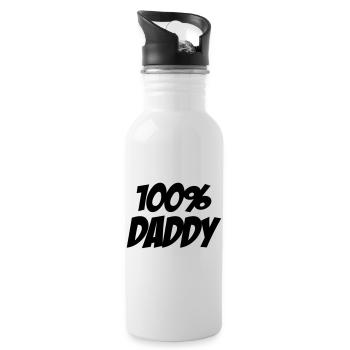 100% Daddy - Gourde avec paille intégrée - blanc - Droite