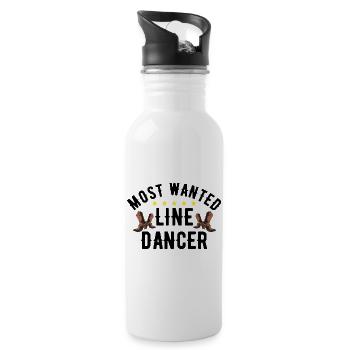 Most Wanted Line Dancer - Water bottle with straw - white - Right