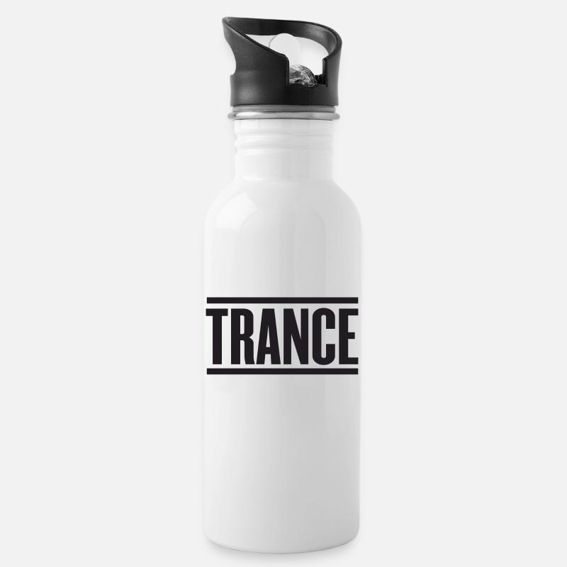 Trance - Water bottle with straw - white