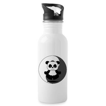 panda - Water bottle with straw - white - Right