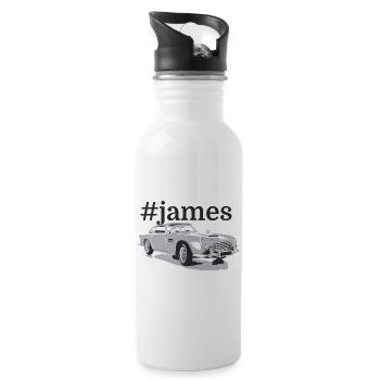 James und Aston - Trinkflasche mit integriertem Trinkhalm - Weiß - Rechts