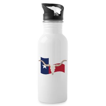Texas - Gourde avec paille intégrée - blanc - Droite