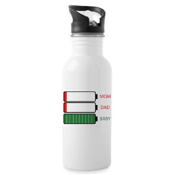 Parent energy - Water bottle with straw - white - Right