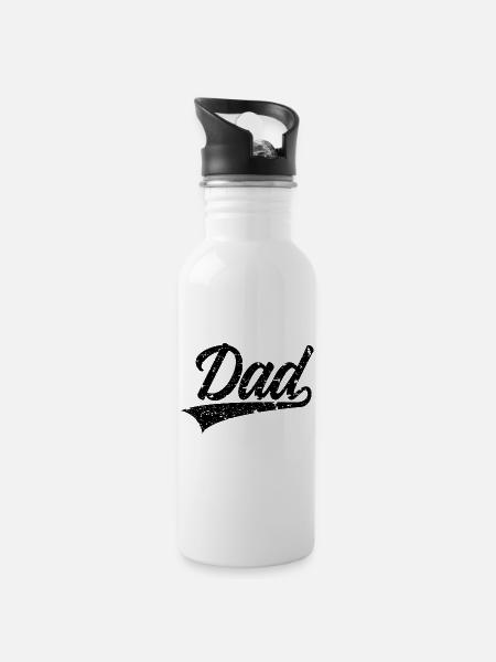 DAD SWOOSH WERDENDER PAPA - Trinkflasche mit integriertem Trinkhalm - Weiß