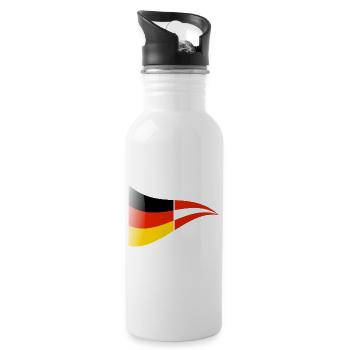 German-Austrian flag - Water bottle with straw - white - Right