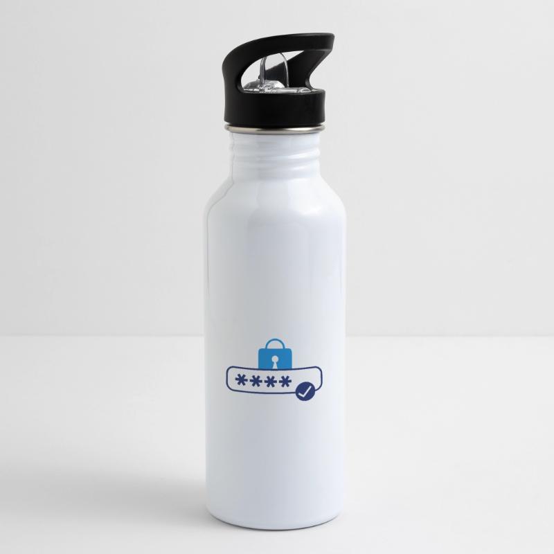 Password Hacker Security Computer Hacking Water bottle with straw
