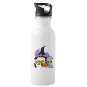 Halloween Elves - Water bottle with straw - white - Right