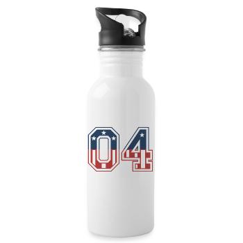 Anzahl 04 USA - Trinkflasche mit integriertem Trinkhalm - Weiß - Rechts